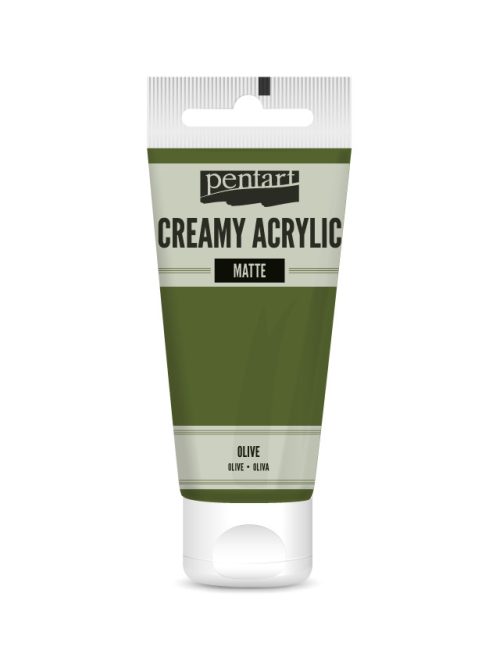 Pentart Krémes Akrilfesték - Matt Olíva - 60ml