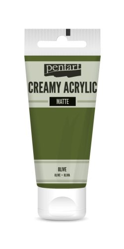 Pentart Krémes Akrilfesték - Matt Olíva - 60ml