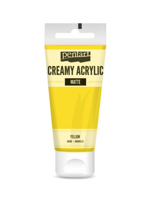 Pentart Krémes Akrilfesték - Matt Sárga - 60ml