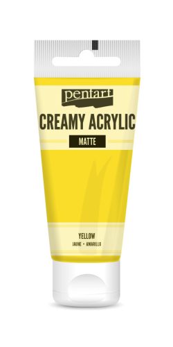 Pentart Krémes Akrilfesték - Matt Sárga - 60ml