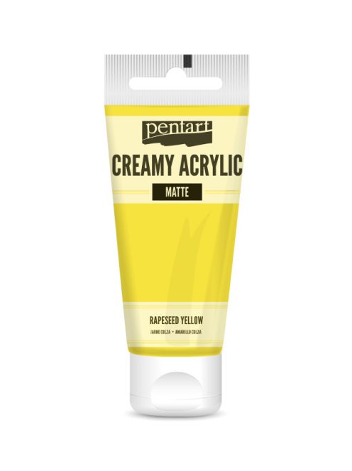 Pentart Krémes Akrilfesték - Matt Repcesárga - 60ml