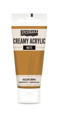 Pentart Krémes Akrilfesték - Matt Mogyoróbarna - 60ml