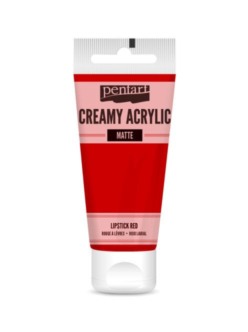 Pentart Krémes Akrilfesték - Matt Rúzspiros - 60ml