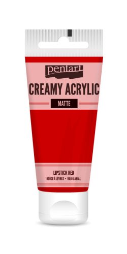 Pentart Krémes Akrilfesték - Matt Rúzspiros - 60ml