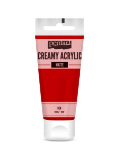 Pentart Krémes Akrilfesték - Matt Piros - 60ml