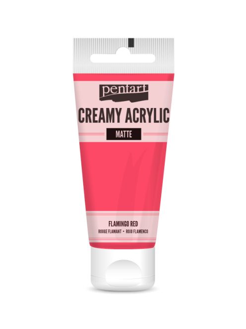 Pentart Krémes Akrilfesték - Matt Flamingópiros - 60ml