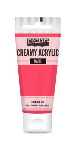 Pentart Krémes Akrilfesték - Matt Flamingópiros - 60ml