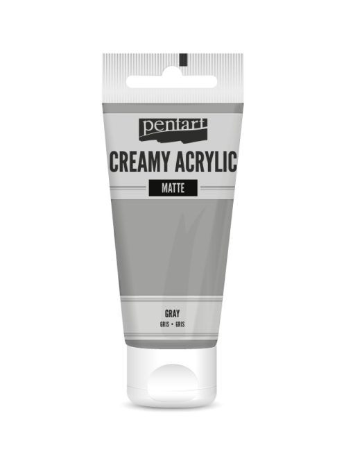 Pentart Krémes Akrilfesték - Matt Szürke - 60ml