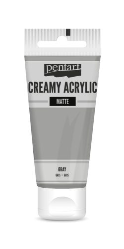 Pentart Krémes Akrilfesték - Matt Szürke - 60ml