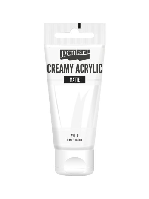 Pentart Krémes Akrilfesték - Matt Fehér - 60ml