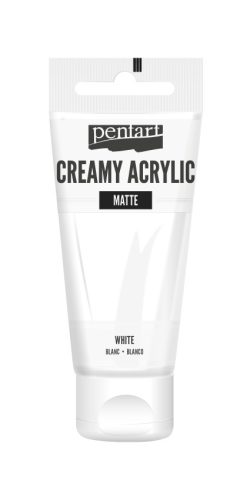 Pentart Krémes Akrilfesték - Matt Fehér - 60ml