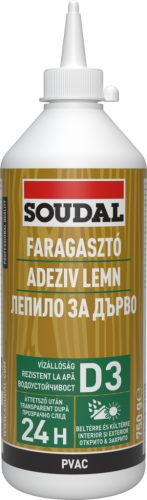 SOUDAL 65A - D3 vízálló faragasztó - 750g