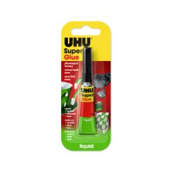 UHU Super Glue - liquid pillanatragasztó 3g  UHU Super Glue - liquid pillanatragasztó 3g