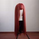 Sötétvörös hosszú cosplay paróka