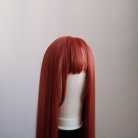 Sötétvörös hosszú cosplay paróka