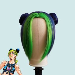 JoJo's Bizarre Adventure - Jolyne Cujoh cosplay paróka, zöld-kék   JoJo's Bizarre Adventure - Jolyne Cujoh cosplay paróka, zöld-kék
