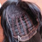 Fekete "wolf cut" fazonú cosplay paróka