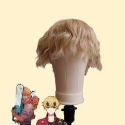 Szőke rövid göndör / hullámos cosplay paróka