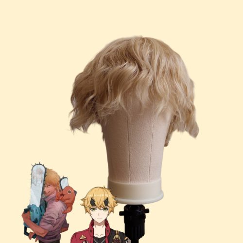 Szőke rövid göndör / hullámos cosplay paróka