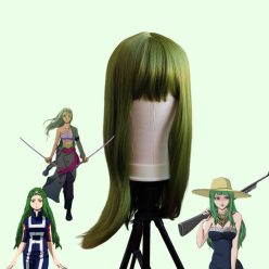 Zöld középhosszú cosplay paróka