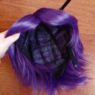 Lila rövid cosplay paróka